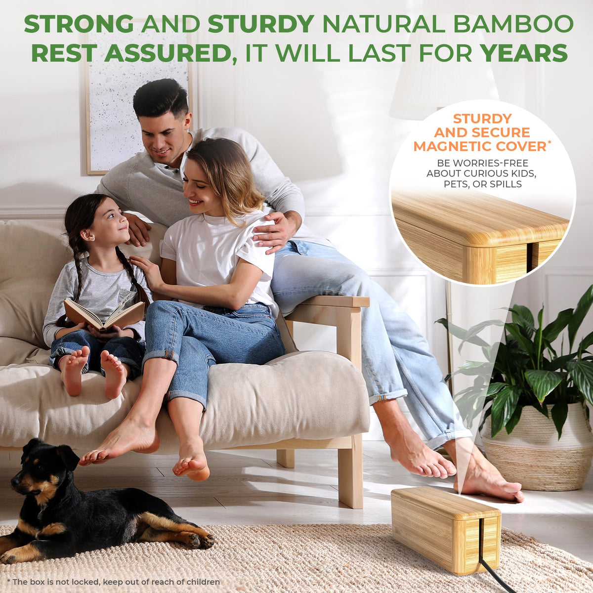 BamBox™ - Bamboo Cable Management Box - TEYGA